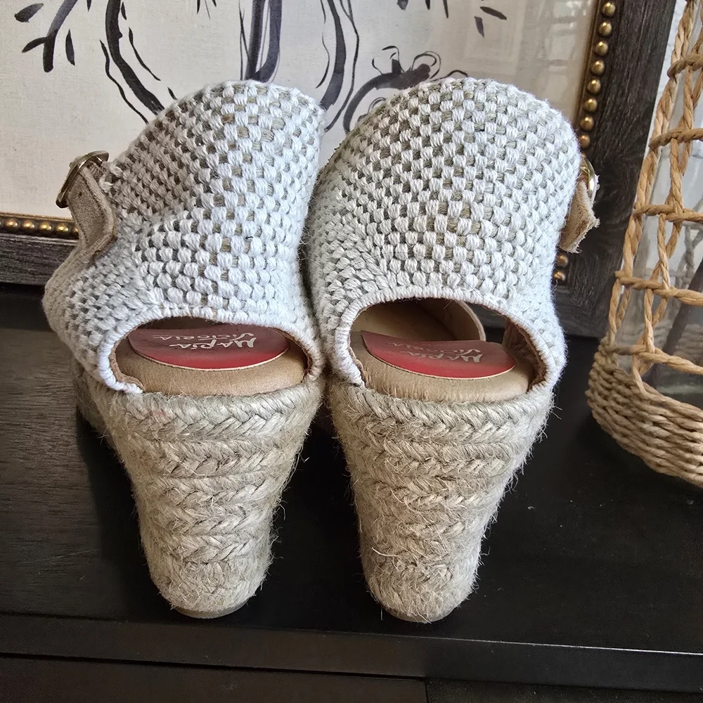 Maria Victoria Women's Espadrilles Wedges Made In Spain Tan Size 37 - Picture 5 of 7